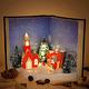 法國三寶貝 聖誕節復古雪人房屋書本LED燈飾擺飾 product thumbnail 2