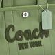 COACH 專櫃款 CARGO 草寫LOGO 經典帆布手提/斜背兩用托特包-綠色 product thumbnail 8