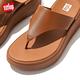 【FitFlop】F-MODE LEATHER FLATFORM TOE-POST SANDALS厚底夾脚涼鞋-女(淺褐色) product thumbnail 5
