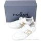 HOGAN H327 H 撞色冰裂紋拼接繫帶小白鞋(女鞋/白色) product thumbnail 4