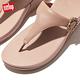 【FitFlop】LULU CRYSTAL-BUCKLE LEATHER TOE-POST SANDALS 環形閃亮金屬扣飾夾腳涼鞋-女(米色) product thumbnail 5