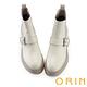 ORIN 造型皮釦真皮切爾西短靴 米色 product thumbnail 4