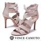 Vince Camuto 高雅布面交叉綁帶高跟涼鞋-米色 product thumbnail 6