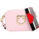 FURLA Brava New Logo粒面皮革相機包(淺粉) product thumbnail 2