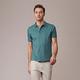 GIORDANO  男裝SORONA涼感素色POLO衫 - 10 北大西洋綠 product thumbnail 5