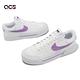 Nike 休閒鞋 Wmns Court Legacy Lift 女鞋 白 紫 皮革 厚底 增高 復古 縫線 DM7590-103 product thumbnail 8