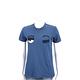 Chiara Ferragni Flirting 眨眼刺繡質感藍棉質短袖T恤 product thumbnail 2