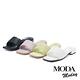 拖鞋  MODA MODAY 知性優雅線條羊皮方頭低跟拖鞋－白 product thumbnail 7