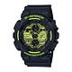 CASIO卡西歐 G-SHOCK 數位點陣迷彩 霧黑x黃綠 雙顯系列 GA-140DC-1A_51.2mm product thumbnail 2