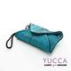 YUCCA - 牛皮新潮紋路手拿斜背包-藍綠色- D0120045 product thumbnail 3