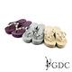 GDC-可愛小花水鑽楔型厚底夾腳人字拖鞋-紫色 product thumbnail 6