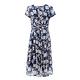 ILEY伊蕾 文藝氣質花卉萊賽爾纖維長洋裝(深藍色；M-XL)1232017459 product thumbnail 4