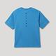 Roots男女共款-宇宙探索系列 反光肩線有機棉短袖T恤-藍色 product thumbnail 3