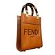 FENDI Mini Sunshine Shopper 迷你 皮革 玳瑁提把 手提 斜背包 肩背包 棕色 product thumbnail 5