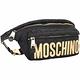 MOSCHINO LOGO 金色字母菱格衍縫尼龍胸口包/肩背包(黑色) product thumbnail 3