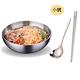 PUSH!餐具304不銹鋼碗加厚雙層隔熱湯碗沙拉碗泡麵碗筷勺組合大號E166-1 product thumbnail 3