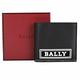 [買短夾送卡夾] BALLY BRASAI 矽膠字母小牛皮對折八卡短夾(黑色) product thumbnail 5