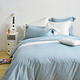 Cozy inn 簡單純色-灰藍 雙人四件組 200織精梳棉薄被套床包組 product thumbnail 5