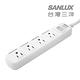 SANLUX台灣三洋防塵蓋轉接延長電源線 3孔4座1切1.8M(SYPW-W341DA) product thumbnail 2