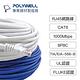 POLYWELL CAT6 高速乙太網路線 UTP 1Gbps 30M 黑色 product thumbnail 3