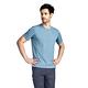 ZENO 涼感速乾圓領條紋短袖T恤‧淺天藍 (冰絲機能短袖上衣/舒適感T-Shirt) product thumbnail 3