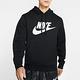 Nike 長袖T恤 NSW Fleece Hoodie 黑 白 男款 帽T 基本款 上衣 長袖 大Logo product thumbnail 4