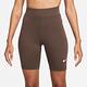 Nike 短褲 High-Waisted 8吋 Biker Shorts 女款 棕 緊身褲 高腰 單車褲 吸汗 DV7798-237 product thumbnail 2