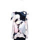 PHILOSOPHY 米x藍色潑墨設計雪紡短袖上衣 product thumbnail 2