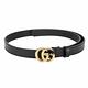 GUCCI Marmont GG 金釦牛皮細版腰帶(黑色) product thumbnail 2