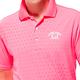 【Lynx Golf】男款吸濕排汗點點印花羅紋領短袖POLO衫-螢光粉色 product thumbnail 8