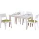 品家居 萊伊4尺白色石面餐桌椅組合(一桌四椅)-120x80x75cm-免組 product thumbnail 2