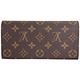 LV M60697 EMILIE經典Monogram釦式長夾(咖啡/內紫紅色) product thumbnail 4