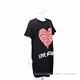 LOVE MOSCHINO 碎花紅心字母黑色短袖長版TEE 洋裝 product thumbnail 3