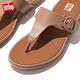 【FitFlop】GRACIE RUBBER BUCKLE LEATHER TOE-POST SANDALS 扣環造型夾腳涼鞋-女(米色) product thumbnail 6