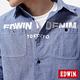 EDWIN 襯衫 標語牛津襯衫-男-藍色 product thumbnail 8