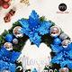 摩達客耶誕-台製24吋豪華高級聖誕花圈(藍花銀球系)(免組裝) product thumbnail 3