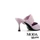 穆勒鞋 MODA MODAY  迷人扭結尖頭羊皮高跟穆勒拖鞋－紫 product thumbnail 4