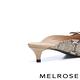 穆勒鞋 MELROSE 都會時髦方釦蛇紋尖頭穆勒高跟拖鞋－米 product thumbnail 4
