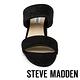 STEVE MADDEN ILEENA 絨面寬版二字帶涼鑽跟鞋-絨黑 product thumbnail 4