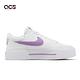 Nike 休閒鞋 Wmns Court Legacy Lift 女鞋 白 紫 皮革 厚底 增高 復古 縫線 DM7590-103 product thumbnail 3