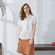 【MASTINA】領巾式-女短袖襯衫  素色 白 灰(二色/版型適中) product thumbnail 2