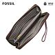 FOSSIL Jori 真皮手環帶拉鍊式RFID防盜長夾-咖啡紅 SWL2371599 product thumbnail 3