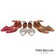 Tino Bellini 巴西進口雷射幾何藝術繫踝平底鞋 _紅 product thumbnail 3