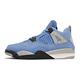 Nike 籃球鞋 Jordan 4 Retro 童鞋 經典款 喬丹四代 復刻 麂皮 中童 藍 灰 BQ7669400 product thumbnail 2