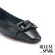 平底鞋 HELENE SPARK 簡約質感霧感鏈條全真皮方頭平底鞋－黑 product thumbnail 6