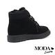短靴 MODA Luxury 溫暖毛茸翻摺造型牛麂皮厚底短靴－黑 product thumbnail 5