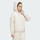 adidas 上衣 女款 長袖上衣 帽T 運動 LOUNGE HOODY 米白 IP0756 product thumbnail 3