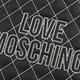 MOSCHINO LOVE系列電繡LOGO菱格紋拉鍊後背包(黑) product thumbnail 3