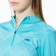 【Lynx Golf】女款吸汗速乾點點漸層設計感印花長袖立領POLO衫/高爾夫球衫-藍綠色 product thumbnail 6