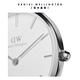 Daniel Wellington DW 手錶 Petite Sheffield 28mm爵士黑真皮皮革錶-白錶盤-銀框 DW00100242 product thumbnail 4